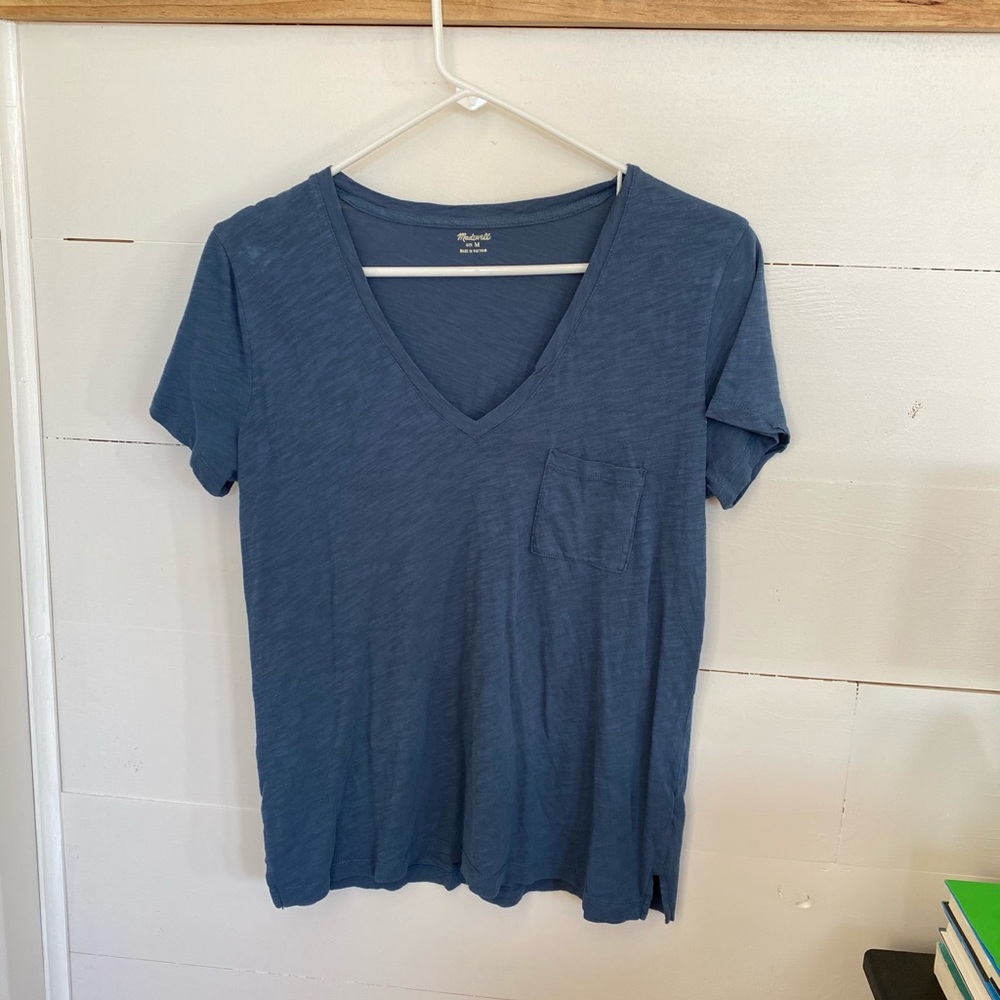 Madewell Whisper Cotton V-Neck Pocket Tee